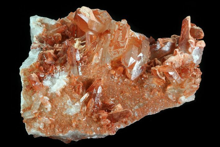 Natural, Red Quartz Crystal Cluster - Morocco #80652